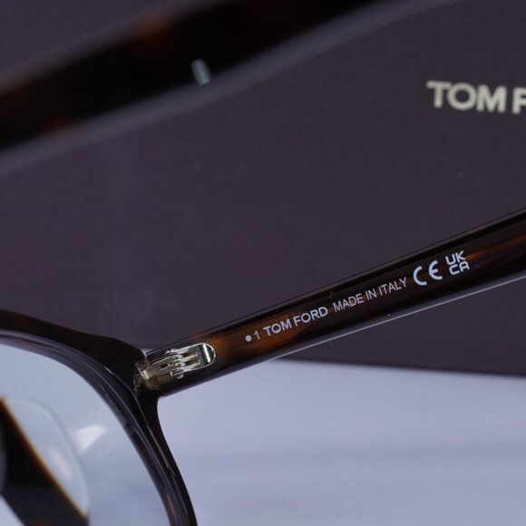 Tom Ford FT5930-D-B 052 Square Eyeglasses - Dark Havana 52mm - Picture 7 of 9
